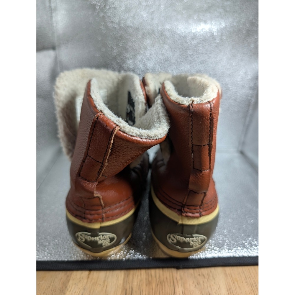 Superior Boot Co Women Brown Leather Duck Boots Thinsulate Insulated CWSP03 Sz 8 - Picture 3 of 11